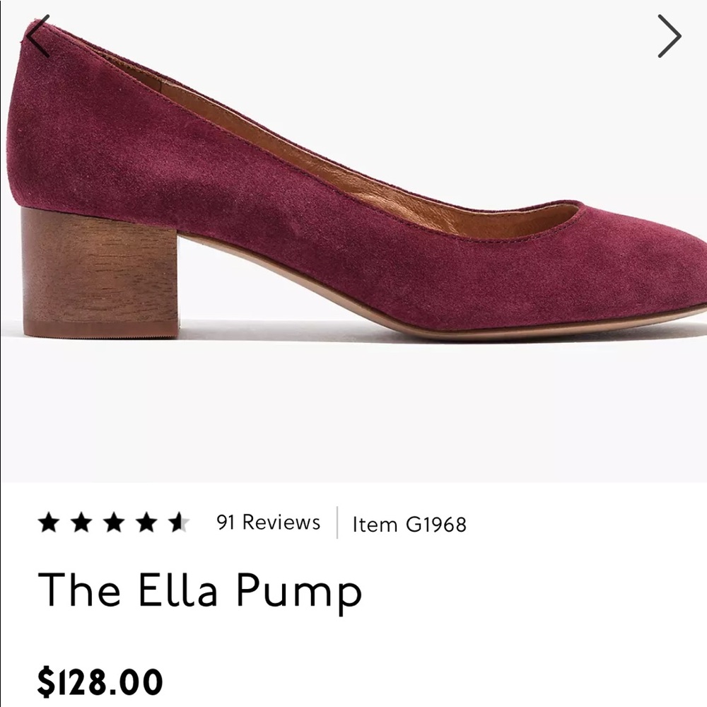 Madewell Ella Pump in Burgundy